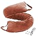 Bottom Door Draft Stopper, Weather Stripping Air Seal Gap Blocker Soundproof Door Sweep, 36 inch length with Velcro (Brown)