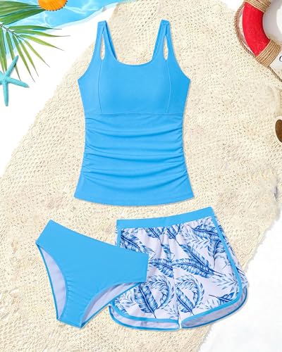 Image of TUONROAD Girls 3pcs Tankini Swimsuit Size 11-16 Bathing Suits for Teens