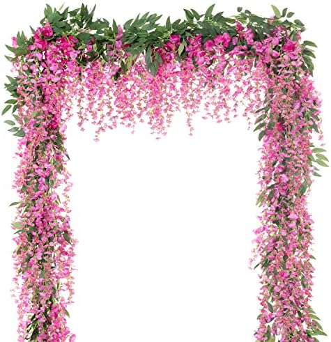 Künstliche Glyzinien-Girlande Aus Seide, 2,5 M Lang – 10 Blumenschnüre à 35 Cm – Für Garten, Hochzeit & Deko