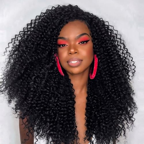 Leeven Pre Looped Micro Kinky Curly crochet Hair 10 Inch 8 Packs Black Micro Curly Twist Braiding Hair For Mini Passion Twist (1B#)