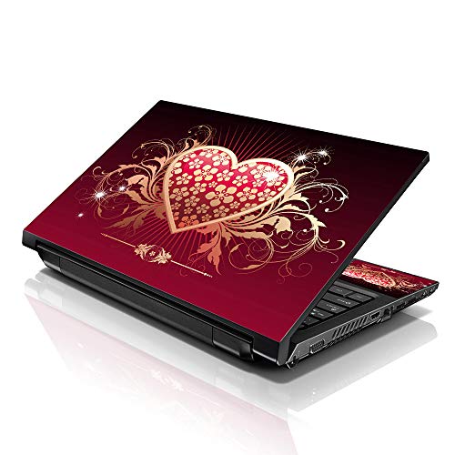 Image of LSS Laptop 15 15.6 Skin Cover with Colorful Sparkling Heart Pattern for HP Dell Lenovo Apple Asus Acer Compaq - Fits 13.3 inch 14 inch 15.6 inch 16 inch (2 Wrist Pads Free)