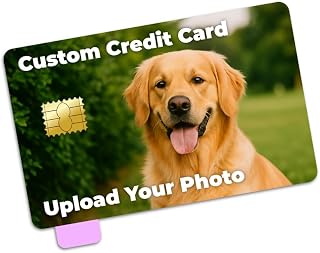 Custom Credit Card Skin with Debit Card Skin – Waterproof Bank Wrap – Personalized Image Removable Credit Cards Sticker for Stylish Protection