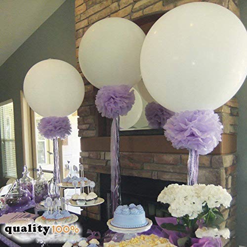 Greengoal 36" Latex Balloon White (Premium Helium Quality), Thicken Round Giant Balloons For Birthdays Festivals Wedding & Event Decorations (6 Pack) #TOP2