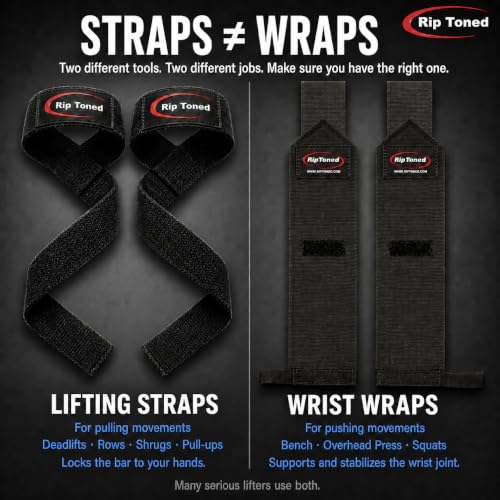 Image of Rip Toned Lasso Lifting Straps for Weightlifting, 23 inch Padded