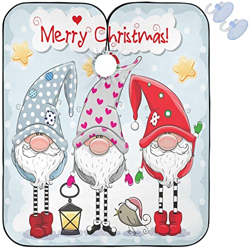 visesunny Barber Cape Merry Christmas Dwarf Star Polyester Hair Cutting Salon Cape Apron Anti-Static Haircut Water-Resistant Shaving Cloth Beard Shaving Bib Hairdressing Cape