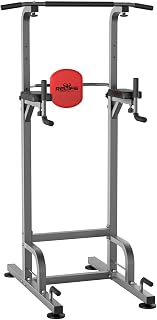 RELIFE Power Tower Pull Up Bar Dip Station - Adjustable Home Gym Workout Station, 400 lbs Capacity Strength Training Equipment