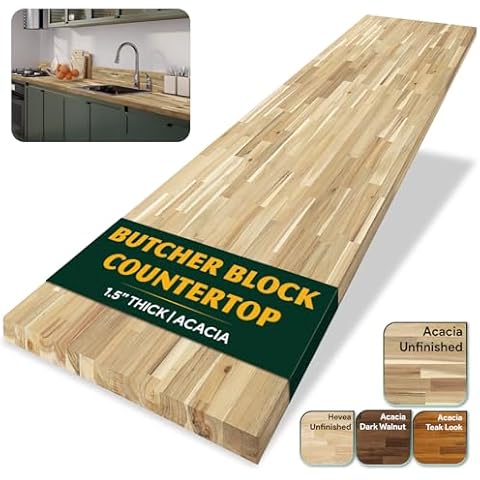 Howizz 3ft Acacia Butcher Block Countertop Cover