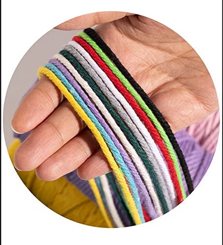 Flipped 100% Natural Macrame Cord,3Mm X220 Yards Cotton Macrame Cords Colored Cotton Macreme Rope Craft Cord For Diy Crafts Knitting Plant Hangers Christmas Wedding Décor (Golden Yellow, 3Mm*220Yards) #TOP5