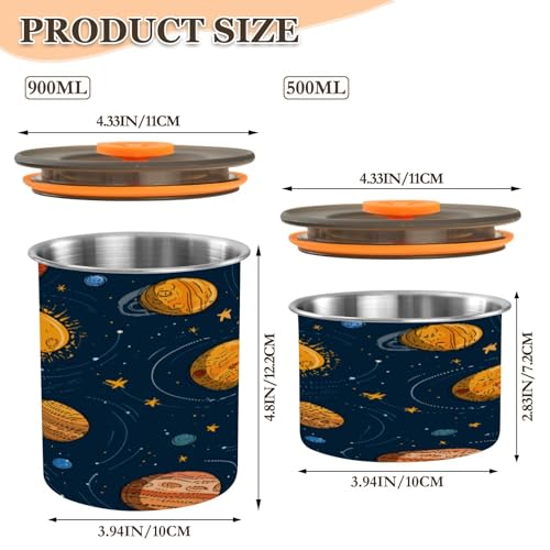 Envase de café hermético de acero inoxidable de 500 ml miniatura 2