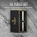 Scriveiner Stainless Steel Fountain Pen - Stunning Luxury Pen with Steel Finish, Schmidt Steel Nib (Fine), Best Pen Gift Set for Men & Women, Professional, Executive Office, Nice Designer Pens