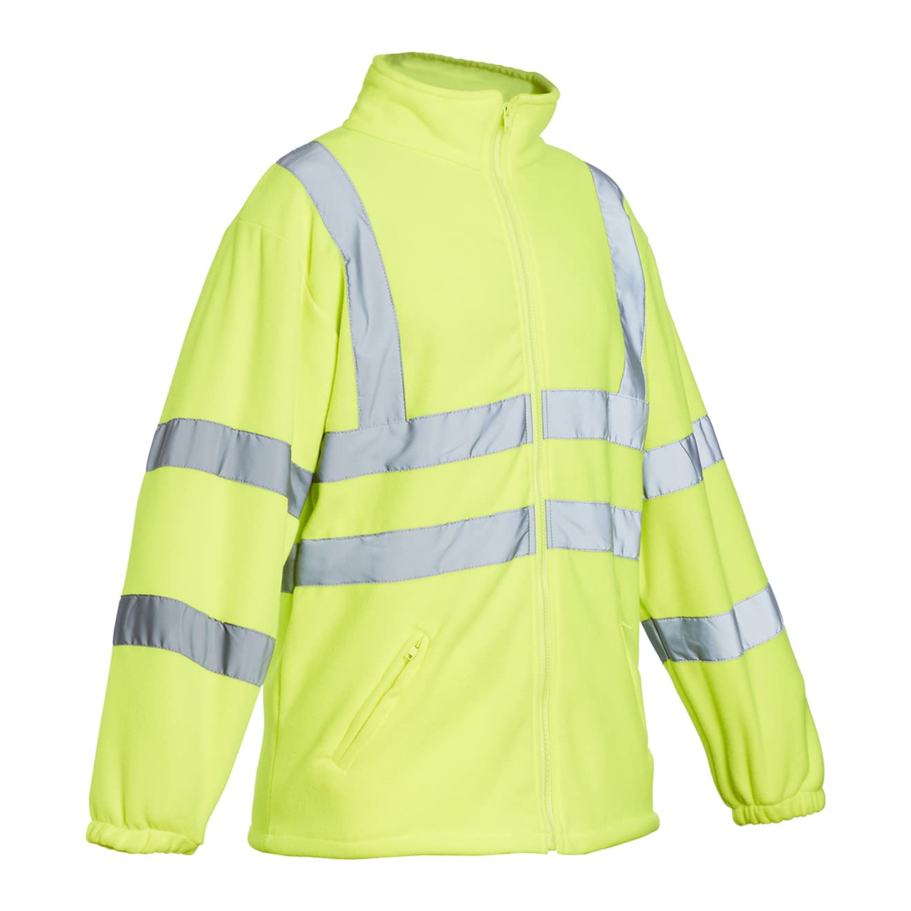 Chaqueta polar amarilla Blackrock Hi Vis, para hombre y mujer, duradera y cálida, antipilling, ropa de trabajo de seguridad reflectante de alta visibilidad, totalmente certificada EN