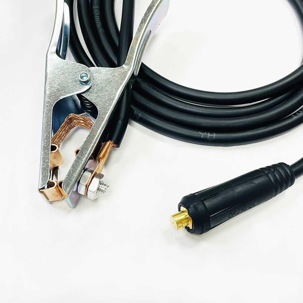 Schweiß-Erdungsklemme 300A Hochleistungs-Kupfer-Erdungsklemme mit Kabel für Plasmaschweißer, optionale Länge 2/3/4/5 Meter