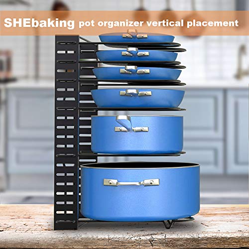 image for SHEbaking Pots and Frying Pans Rack Organizer, 3 DIY Methods and 8 Tie