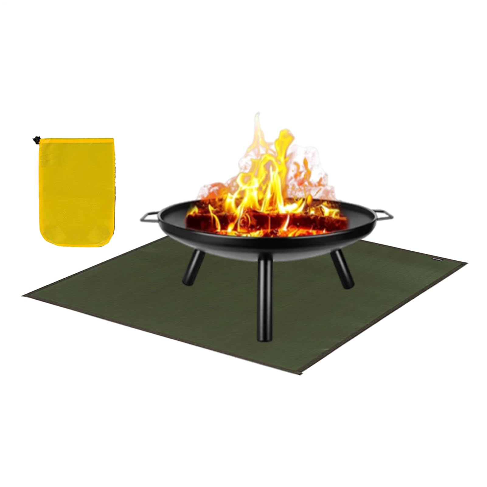 Tapis de barbecue pour sol ignifuge et réutilisable pour terrasse