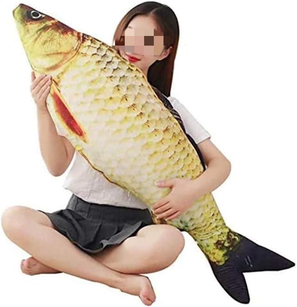 XICHEN 3D Giant Soft Fish Cushion Pillow Carp Plush Pillow Stuffed Toy Throw Pillows for Home Decoration Gift Kids Plush Stuffed Animal Toy (31inch/ 78cm)