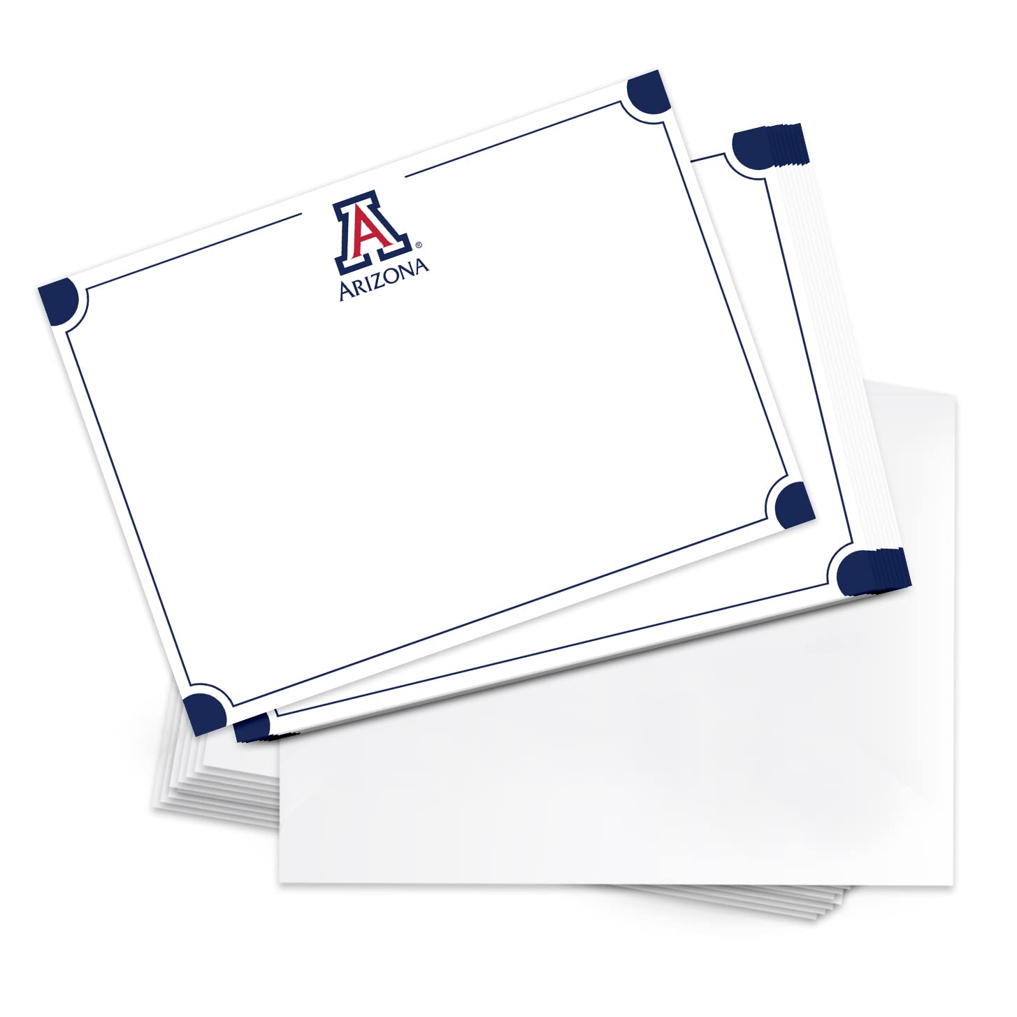 Desert Cactus University of Arizona - Paquete de 10 tarjetas de papelería UA Wildcats incluye sobres, Memo Party Thank You (tarjeta de notas 4b)