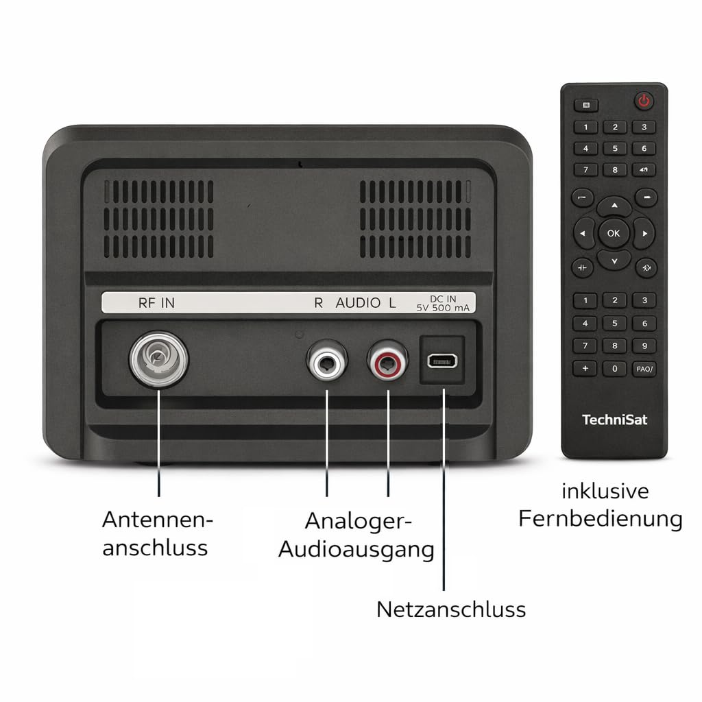 TechniSat DIGITRADIO 10 C DAB+ Digitalradio Adapter Bluetooth Fernbedienung Wecker schwarz/silber