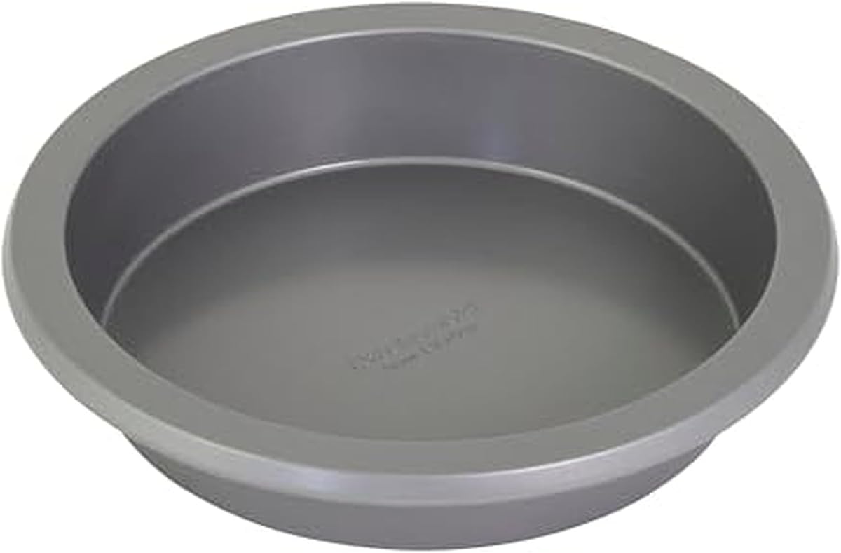Nonstick Aluminized Steel Round Cake Pan, Dishwasher Safe, 9 Inch, Contour Silver