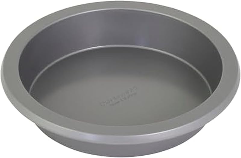 Nonstick Aluminized Steel Round Cake Pan, Dishwasher Safe, 9 Inch, Contour Silver
