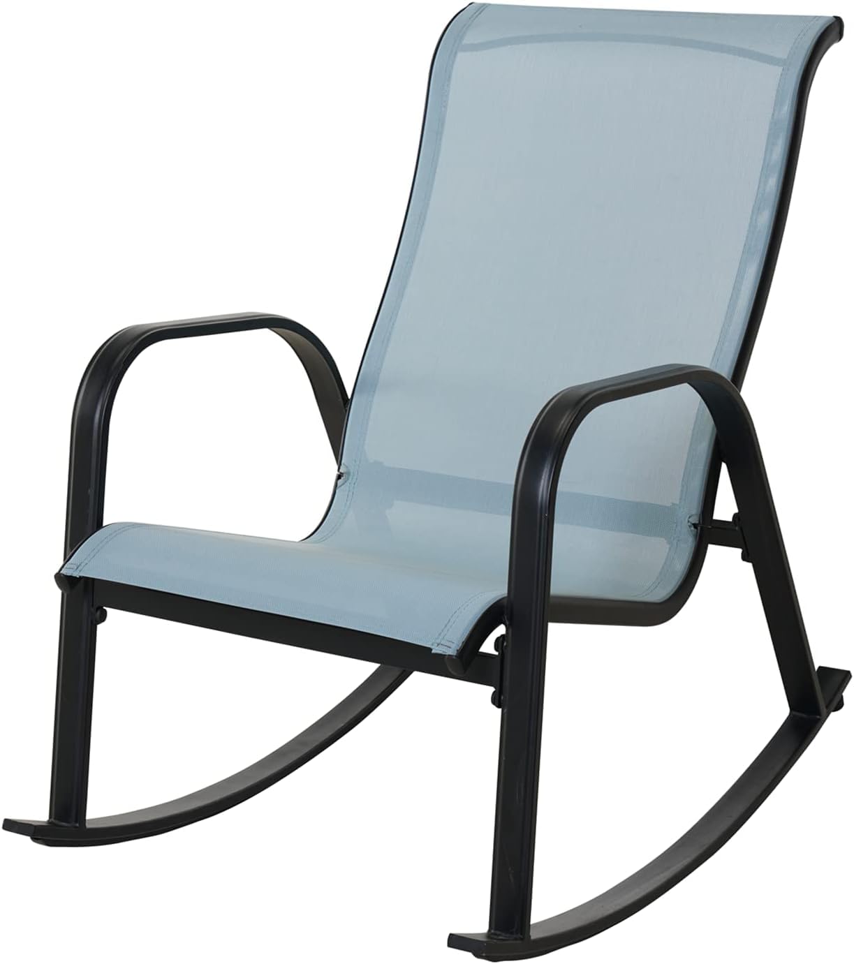 Grand patio Textilene Mecedora, Mecedor de Patio, Resistente a la Intemperie, Ligero, Sillón Relax para Interior, Exterior(Azul, 1PC)