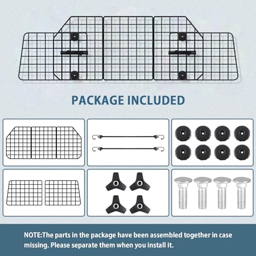 FEED GARDEN Adjustable Dog Car Barrier for SUVs,Vehicles, Trucks, Upgraded Universal-Fit Pet Divider Gate Large Pet Barrier for Cargo Area 36.6" to 60.6" Width Black - Image 4