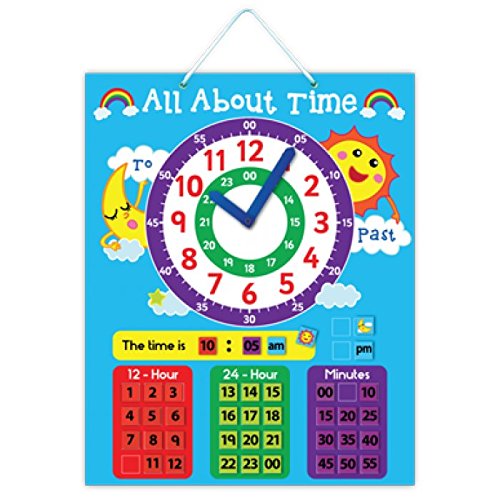 5K Education All About Time Magnetic Learning Board