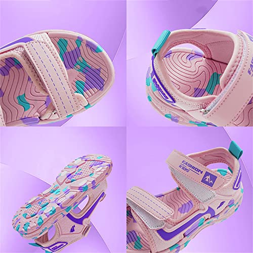 Baby Boys Girls Toddler Summer Shoes Sandals Outdoor Beach Anti-Slip Lightweight Soft Sole (Pink, 12.5 Little Child)3