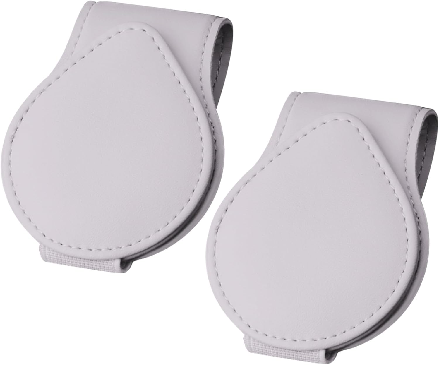 Mudder Porta Occhiali Da Auto - Clip In Pelle E Lega Per Visiera, Universale, Tiene Occhiali E Biglietti, Nero - Foto 2