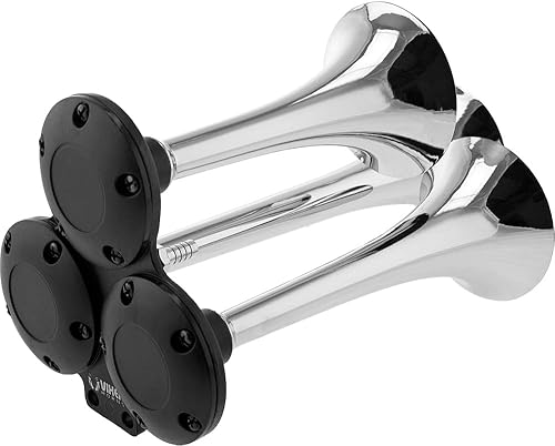 Miniatura 3 de Vixen Horns Kit de bocina de tren para camiones/coche/motocicleta. Sistema completo con compresor de aire, 3 trompetas. Db súper ruidoso. Se adapta