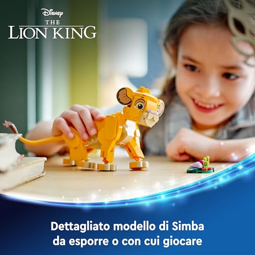LEGO Disney Simba, il Cucciolo del Re Leone, Giochi di Fantasia per Bambine e Bambini da 6 Anni, Personaggio Giocattolo Costruibile con Parti Snodabili dal Film d'Animazione, Idea Regalo 43243 - Immagine 1