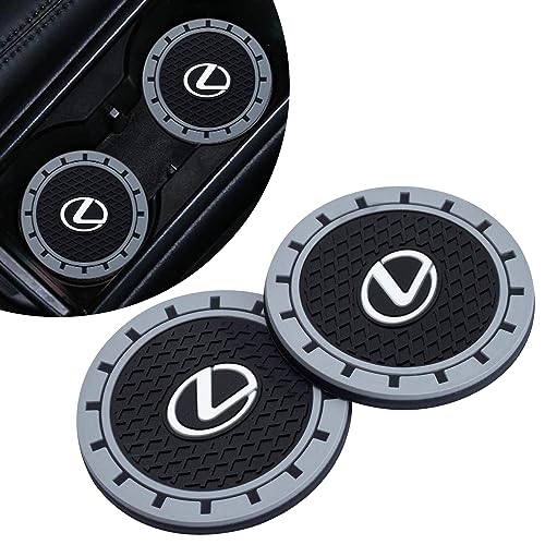for Lexus Car Cup Holder Coaster, Auto Cup Holder Insert Coaster Compatible with Lexus RX ES GS LS NX RS GX LX RC LC RX350 is250 GX460, 2PCS