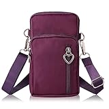 Women Cell Phone Purse Wristband Sport Armband Wallet Travel Crossbody Cell Phone Purse for Galaxy S10 Plus S9 Plus A50 A7 J7,OnePlus 6T,HTC U12 (Purple)