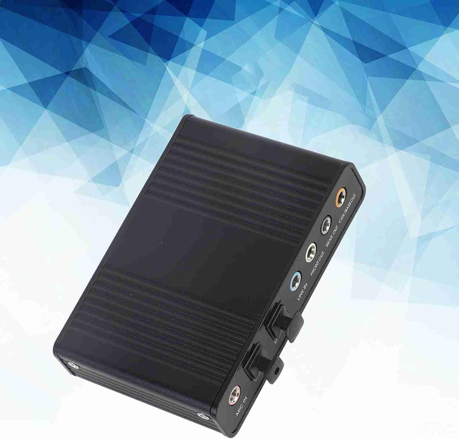 USB 2.0 External Sound Card, 6 Channel 5.1 Surround Adapter, Digital Optical SPDIF Audio Output Adapter for Laptops, Desktop Computers and Machine with USB Port