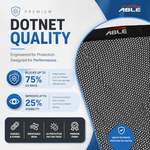 Image of Able Dotnet Half Car Magnetic Sun Shade Curtains for Chevrolet SAIL Set of 4 Pcs
