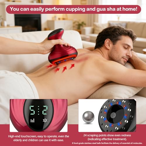 Brosse méridienne et ventouse électrique de massage chauffante infrarouge