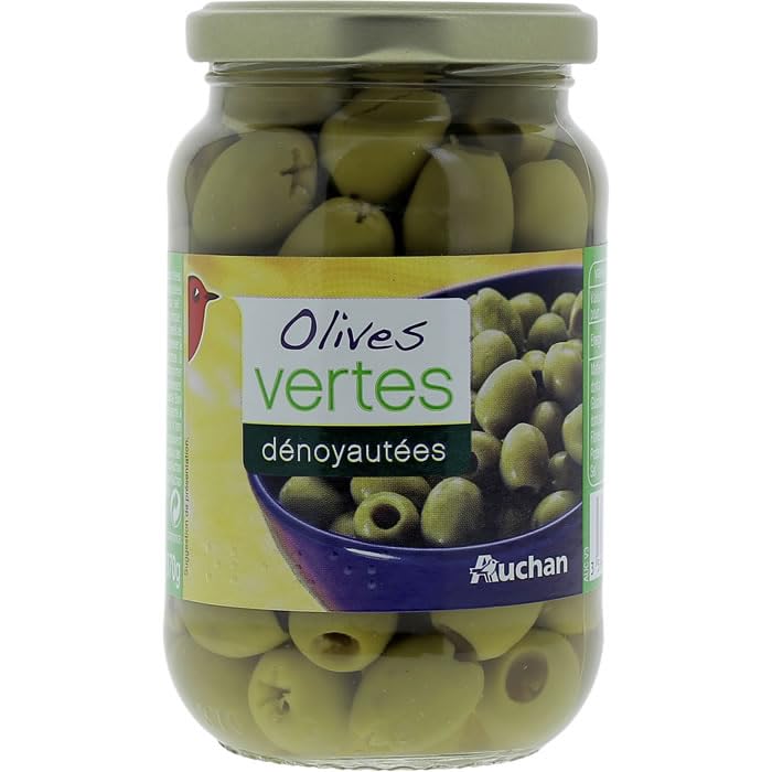 AUCHAN Olives vertes dénoyautées 160 g