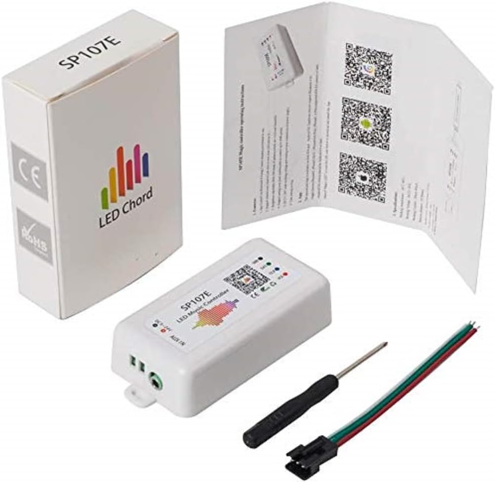 LED Music Light Controller SP107E Working Voltage DC5V-24V Addressable LED Strip Controller Digital Color LED Strip Controller