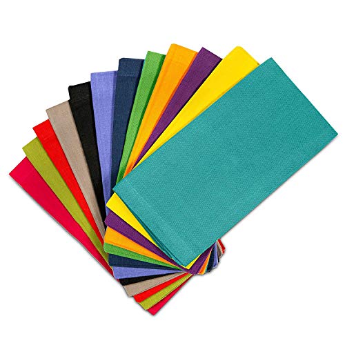 Cotton Craft Multicolor Cloth Napkins - Set Of 24 Pure Cotton Everyday Lunch Dinner Napkin - Spring Summer Fall Holiday Birthday Party Gift - Soft Washable Absorbent Reusable Napkin - Oversized 20X20 #TOP1