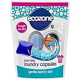 Ecozone Non Bio Laundry Capsules, Highly Concentrated Washing Detergent Pods, Effective Cleaning for Clothing & Fabrics, Gentle Natural Eco Friendly Vegan Formula (22 Tabs) Ecozone Non Bio Laundry Capsules, Highly Concentrated Washing Detergent Pods, Effective Cleaning for Clothing & Fabrics, Gentle Natural Eco Friendly Vegan Formula (22 Tabs)