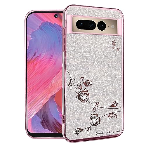 Coque silicone Google Pixel 7 Pro fine pour éviter les rayures avec style et paillettes