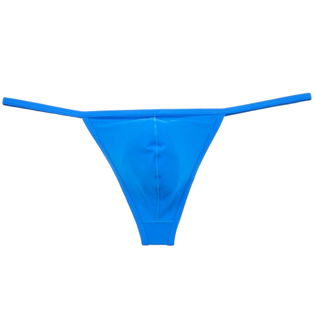 Lemja Men's Blue Mini Briefs Bikini Thong Back Sexy Guys Underwear Micro Boxer Bodywear Pouch Pants M