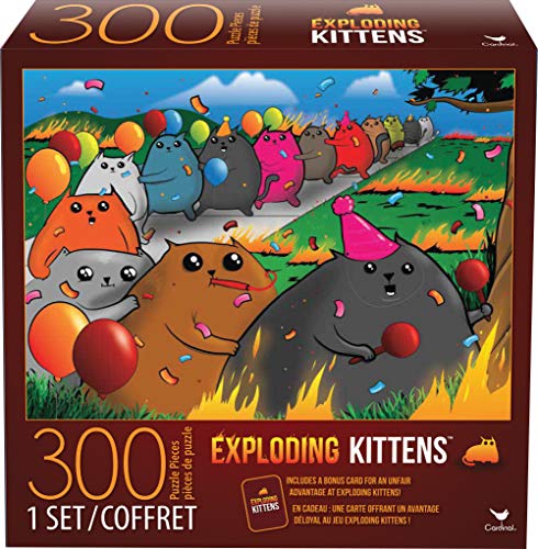 Spin Master Cardinal Games 6046342 Exploding Kittens 300 Piece Jigsaw Puzzle, Multicolor