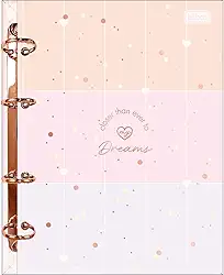Tilibra - Caderno Argolado Cartonado Colegial, Soho, 310301, 17.7x24cm, Rosa Claro, 80 Folhas