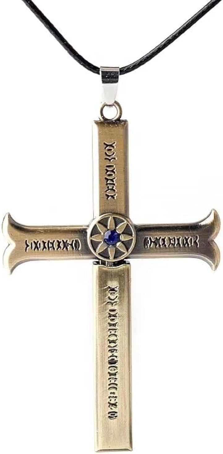 Anime A Piece Necklace Dracule Mihawk Cross Sword Pendent Necklace Choker Cosplay for B