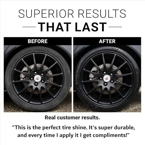 Image of CAR GUYS Tire Shine Spray 1 Gallon Refill - The Perfect Deep Black Shine - Long Lasting Car Tire Dressing - No Sling & Dry to Touch - Sprayer Not Included