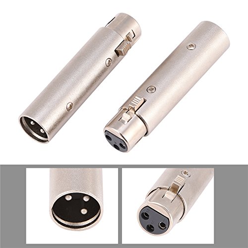 Conector XLR Macho a Hembra 3 Pines Paquete de 2 miniatura 3