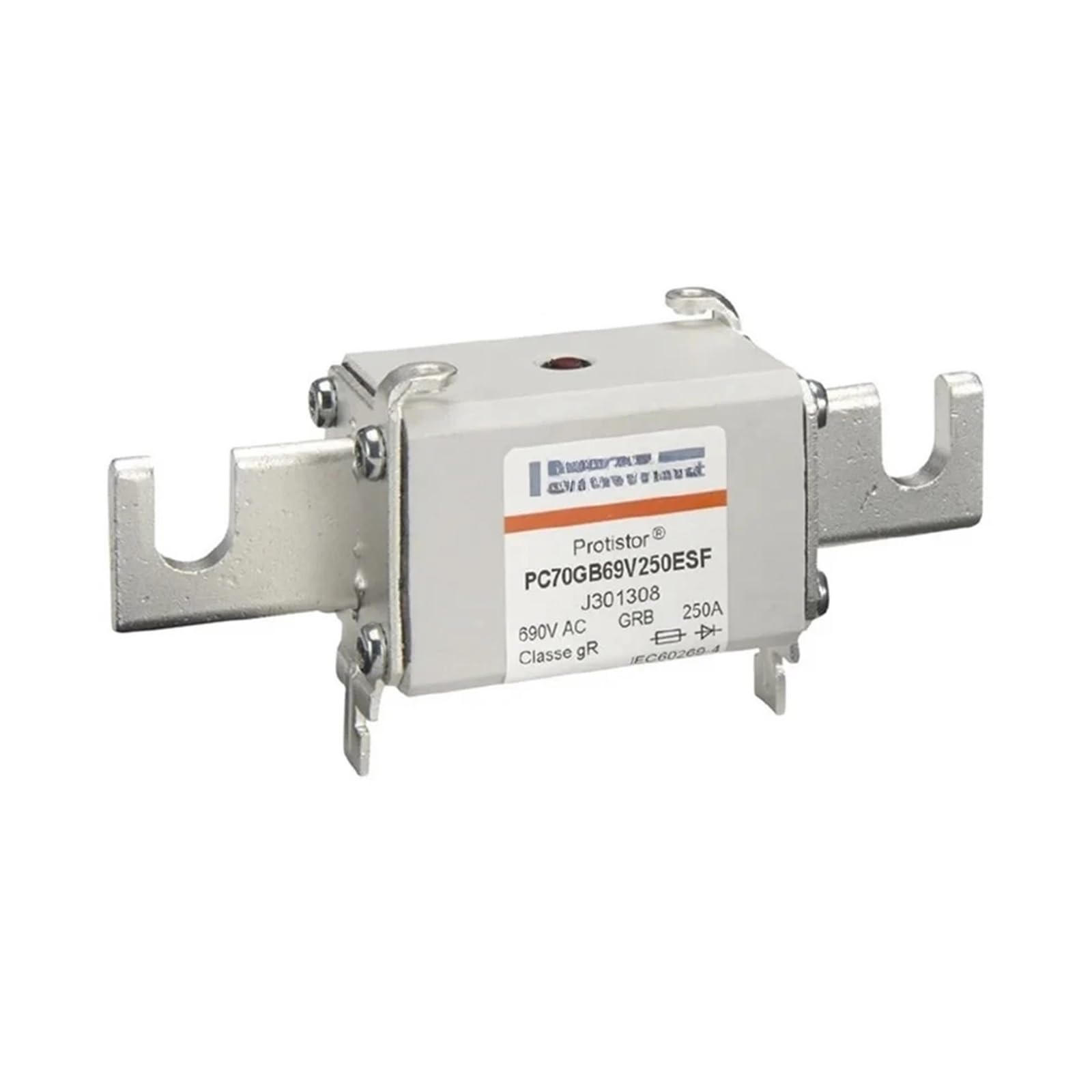 Fusible PC70GB69V80EF Mersen action rapide pour protection industrielle