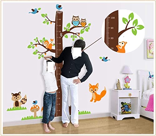 Toise murale pour enfants règle de mesure mignonne déco chambre bébé fille garçon arbre - 6