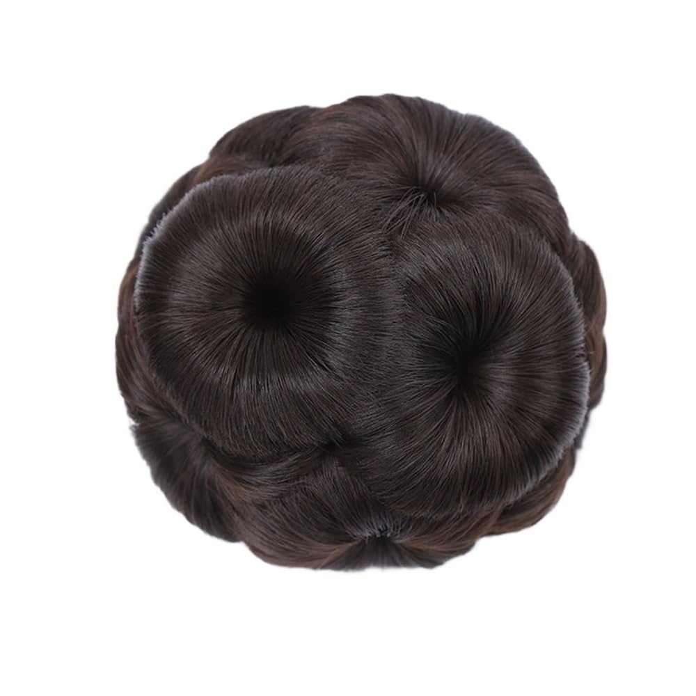 QRSTUVXZY Synthetic Clip-on Bun Hair and Easy To Take Care Of For Women's Ponytail Hair Extensions Chignon Wig(4)