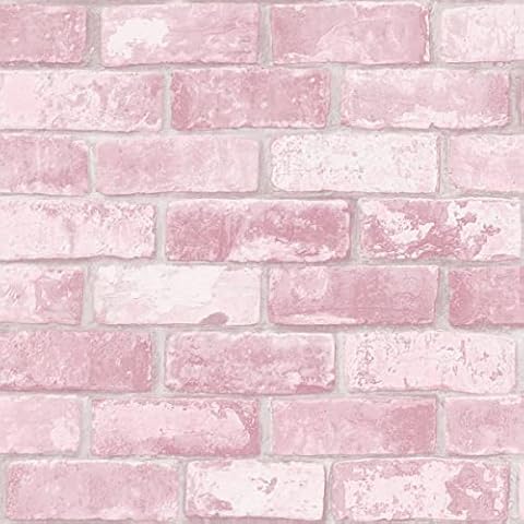 DEBONA Glitter Brick Wallpaper Pink 9806 Cover